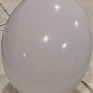 Elegant White Globe “Happy” Light. 7”X7”.